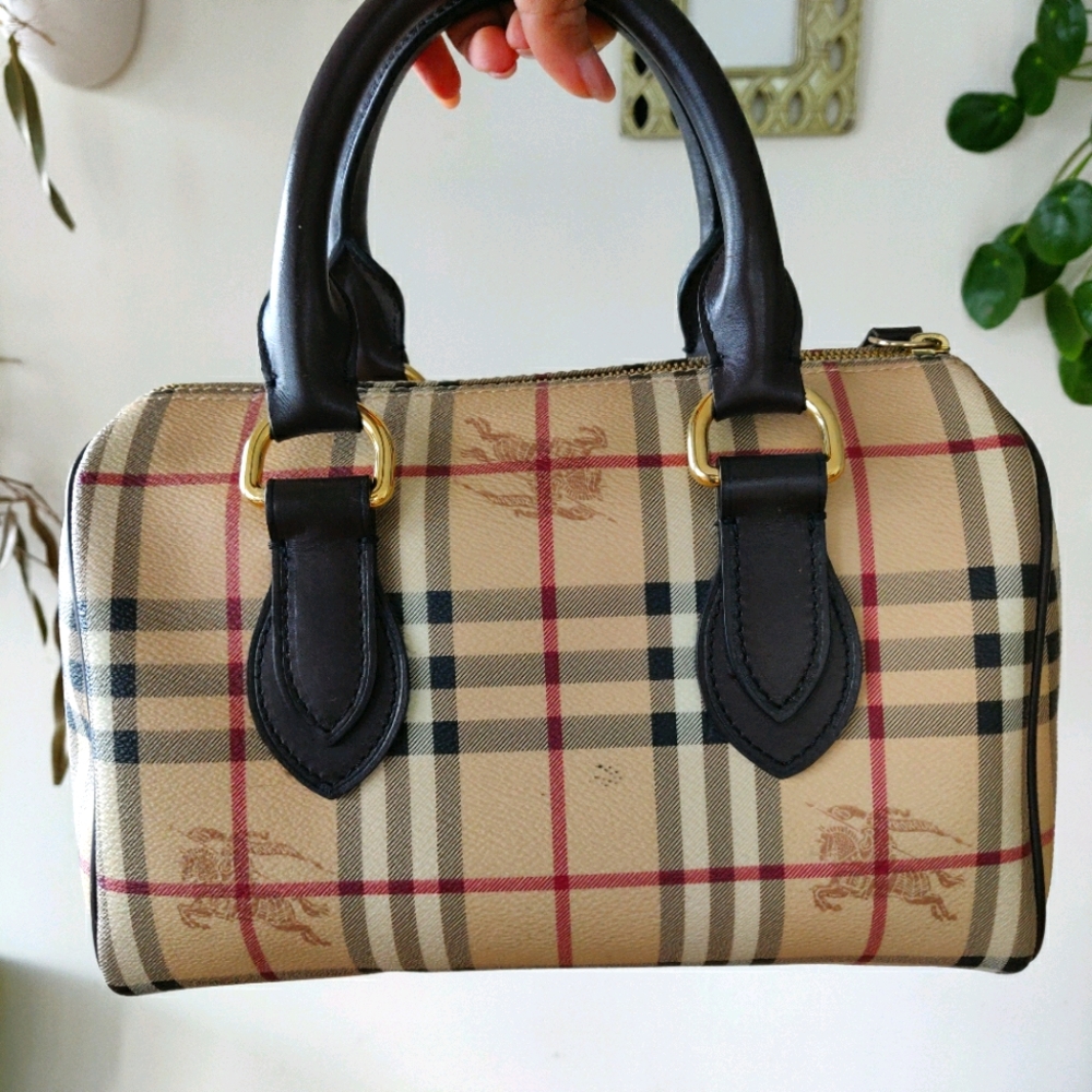 Burberry Chester Coated Canvas Satchel